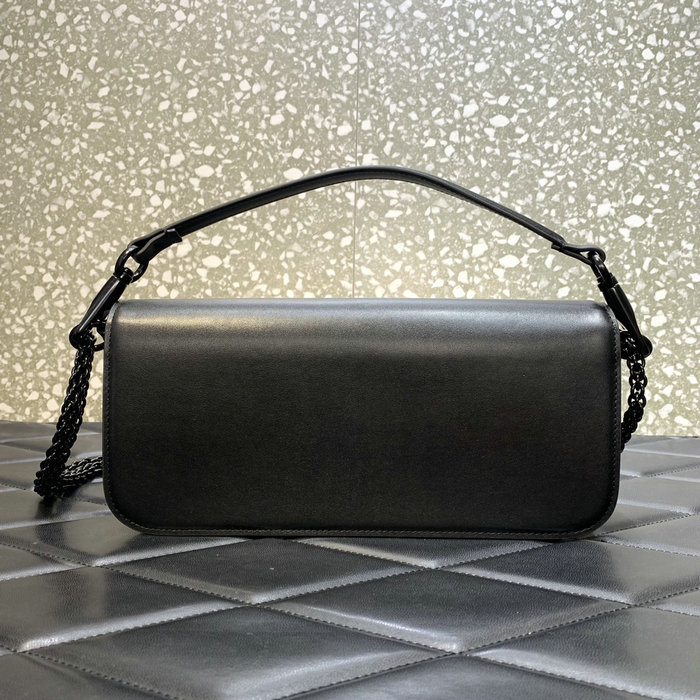 Valentino Loco Calfskin Shoulder Bag Black V6031