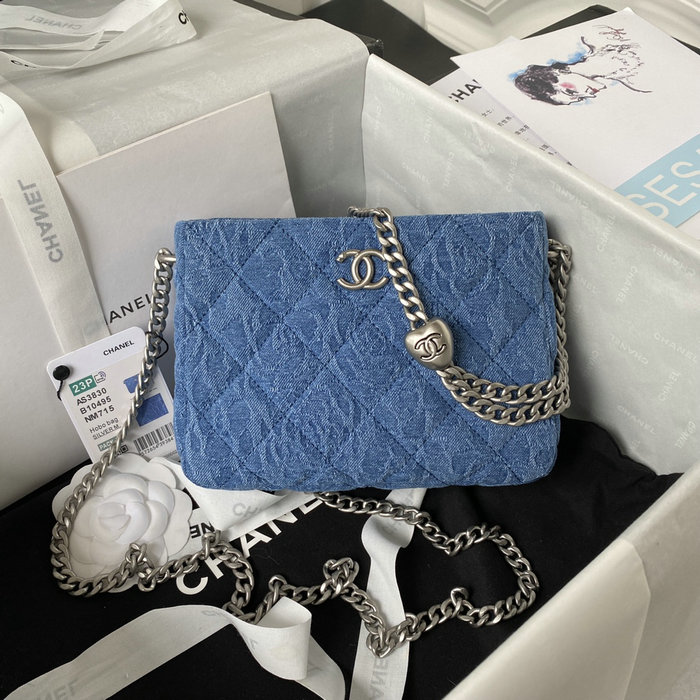 Chanel Denim Hobo Bag AS3830