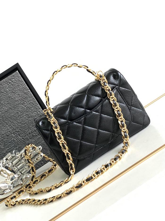 Chanel Lambskin Flap Bag with Top Handle AS2322