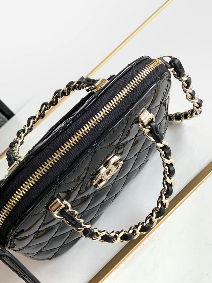 Chanel Patent Calfskin Clutch with Chain Black AP3354