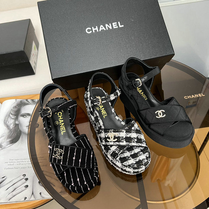 Chanel Wedge Sandals CS04043