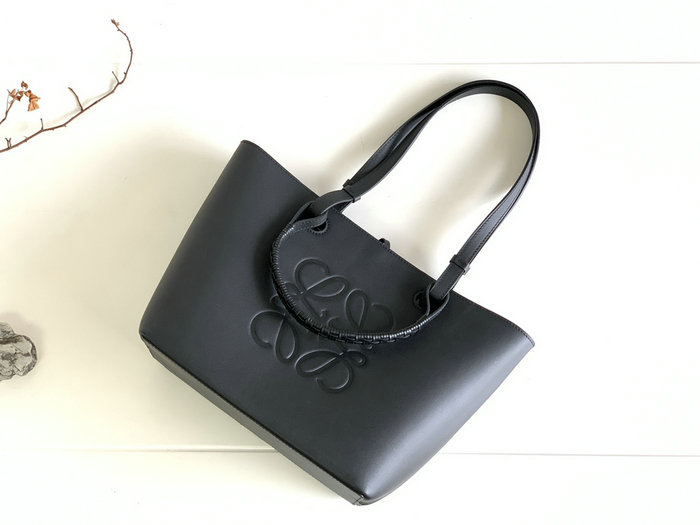 LOEWE Small Anagram Smooth Leather Tote bag Black L62186