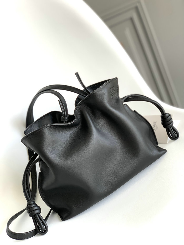 Loewe Flamenco Knot Small Bucket Bag Black L10855