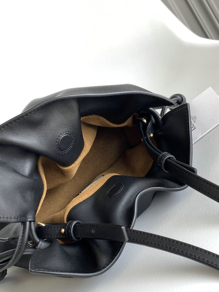 Loewe Flamenco Knot Small Bucket Bag Black L10855