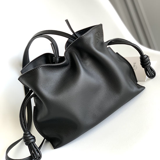 Loewe Flamenco Knot Small Bucket Bag Black L10855