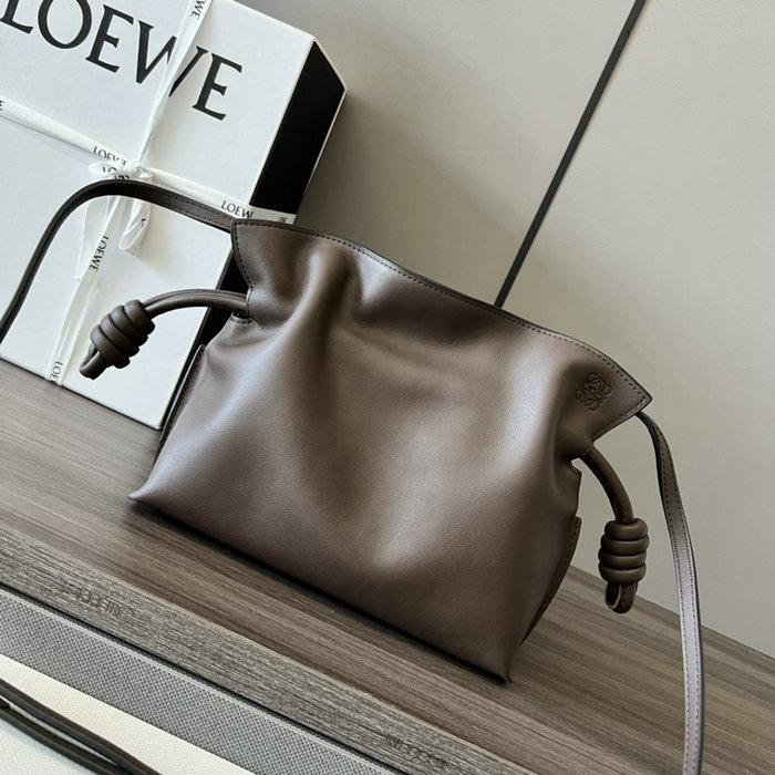 Loewe Flamenco Knot Small Bucket Bag Coffee L10855