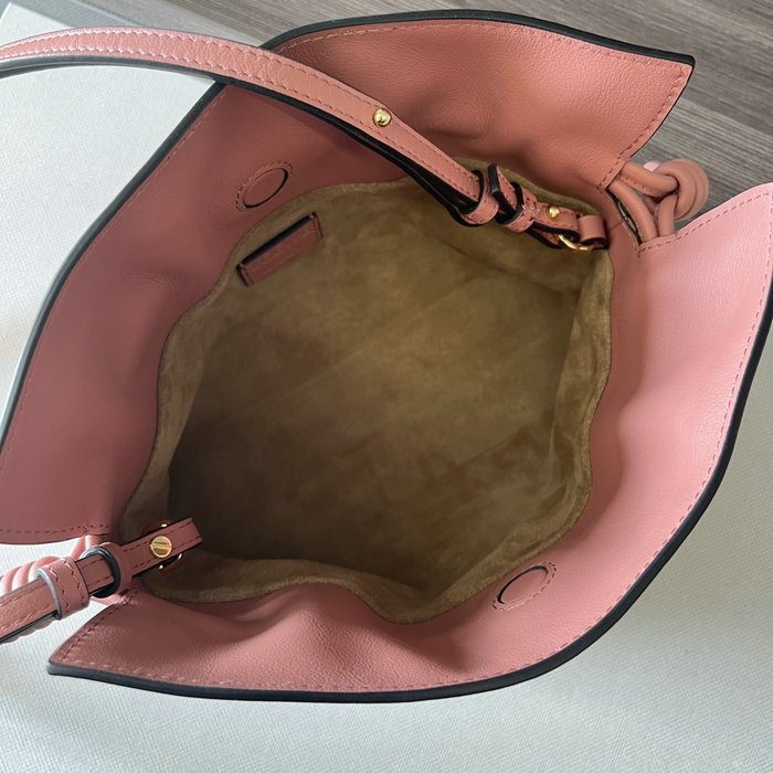 Loewe Flamenco Knot Small Bucket Bag Pink L10855