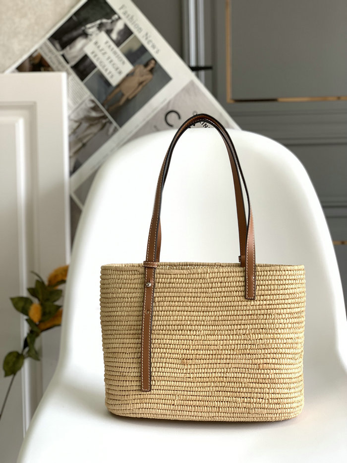 Loewe Small Raffia Basket Bag Brown L10112