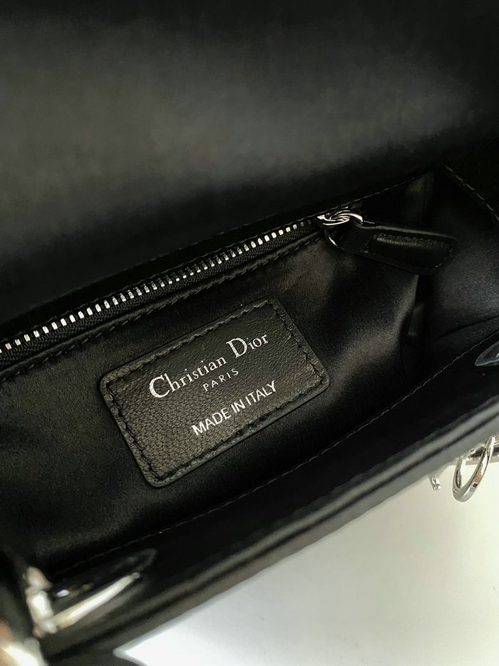 MINI LADY DIOR Satin BAG Black D3330