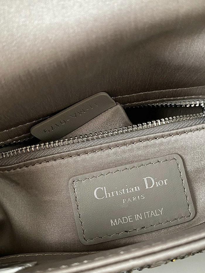 MINI LADY DIOR Satin BAG Grey D3330