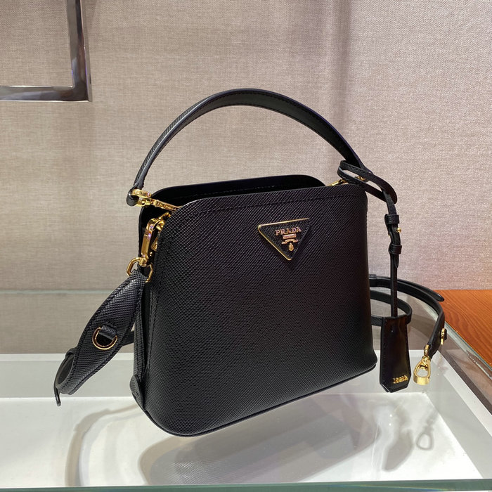 Prada Matinee small Saffiano leather bag Black 1BA286