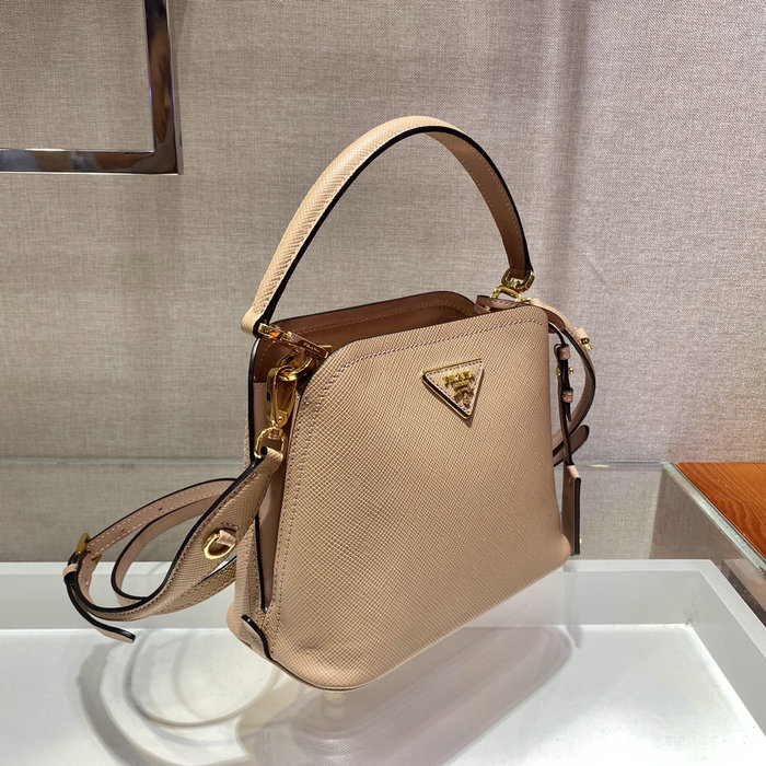 Prada Matinee small Saffiano leather bag Pink 1BA286