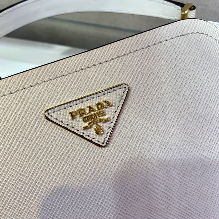 Prada Matinee small Saffiano leather bag White 1BA286