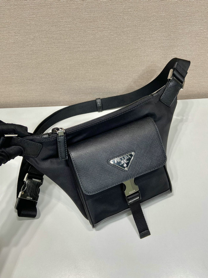 Prada Re-Nylon and Saffiano leather shoulder bag 2VH160