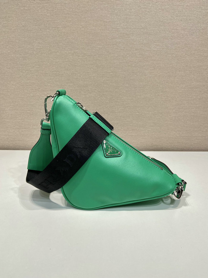 Prada Triangle leather bag Green 2VH155