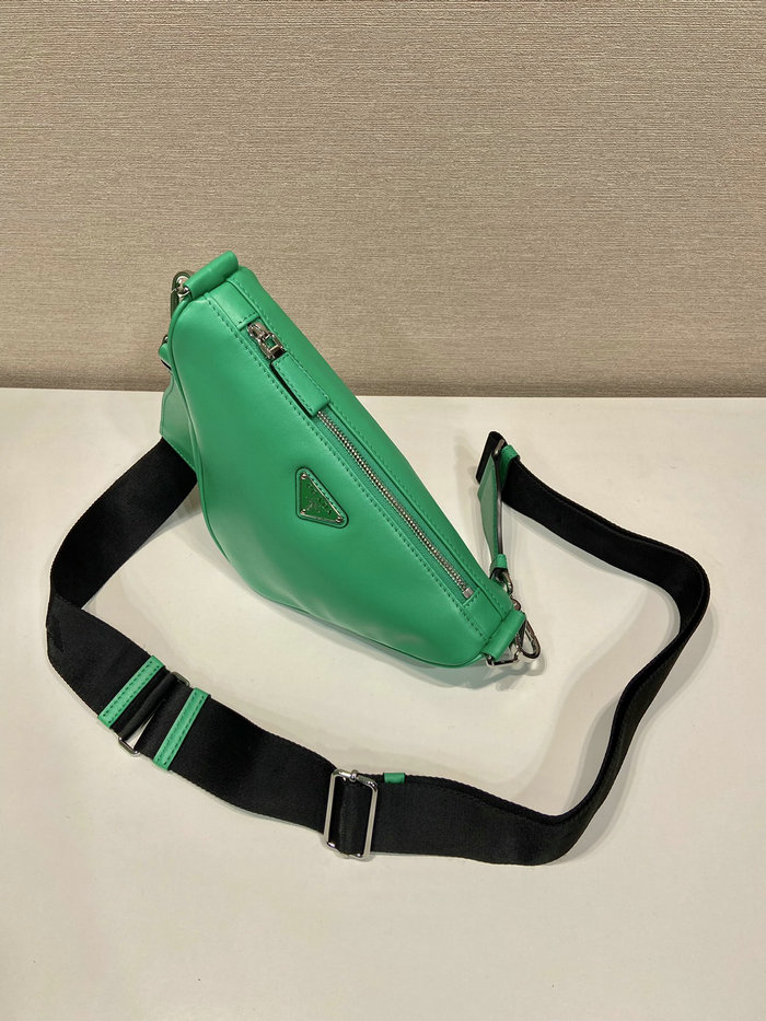 Prada Triangle leather bag Green 2VH155