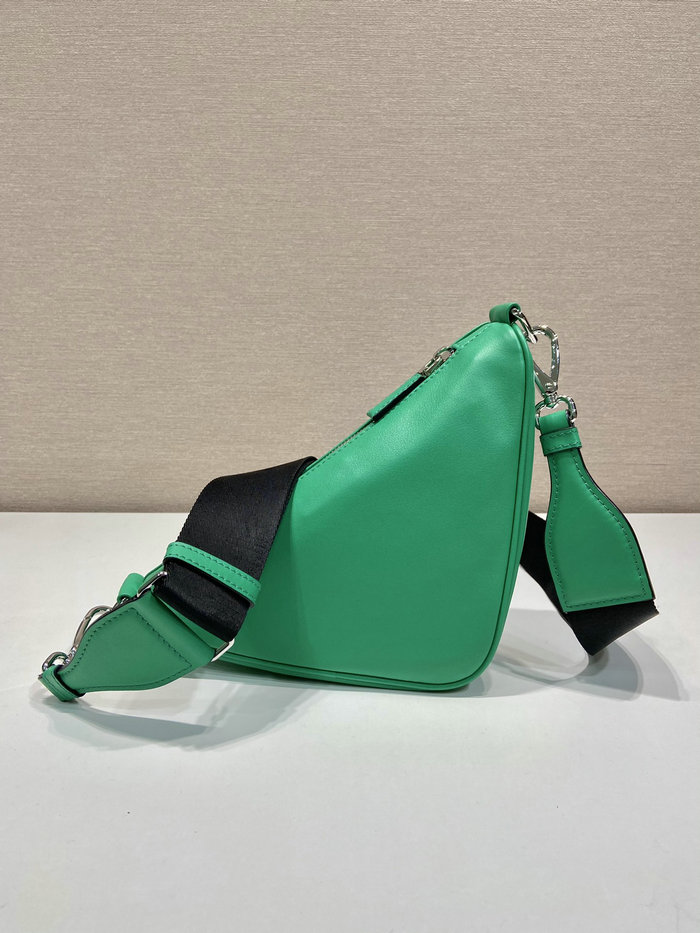 Prada Triangle leather bag Green 2VH155