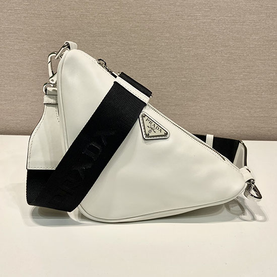 Prada Triangle leather bag White 2VH155