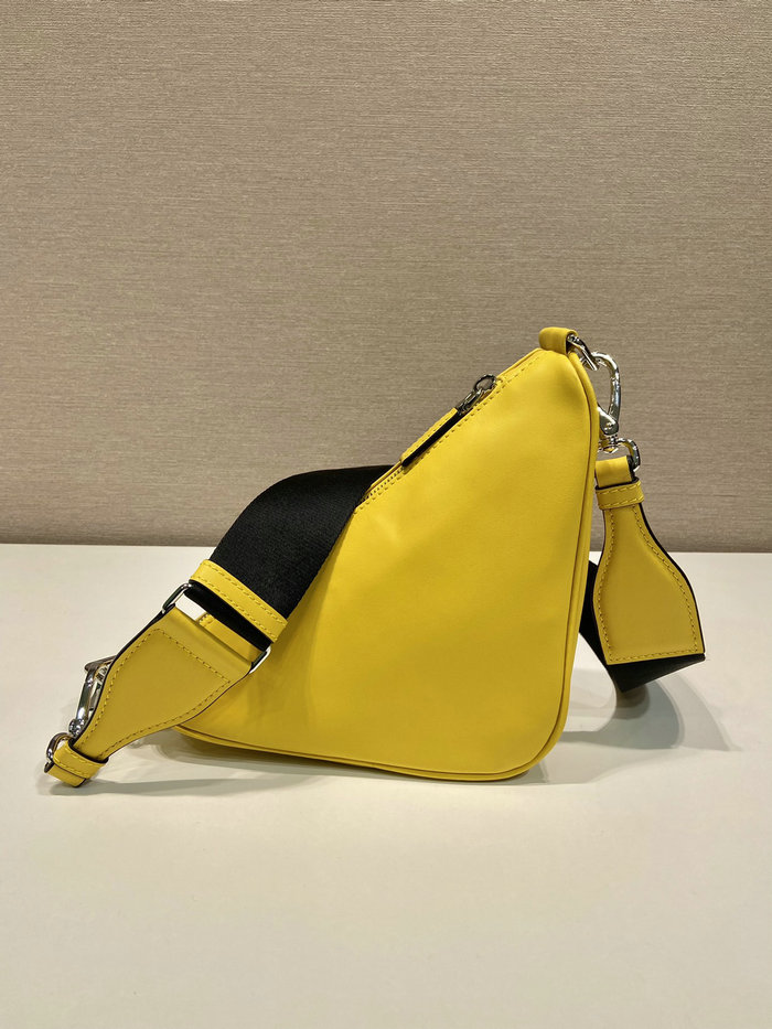 Prada Triangle leather bag Yellow 2VH155