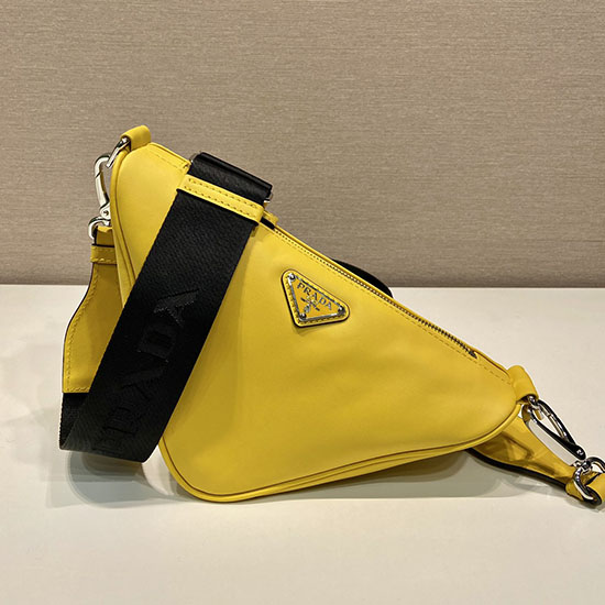 Prada Triangle leather bag Yellow 2VH155