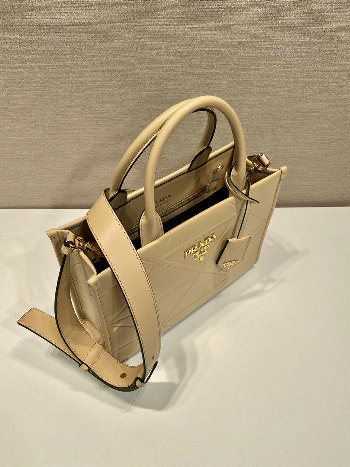 Small leather Prada Symbole bag Beige 1BA379