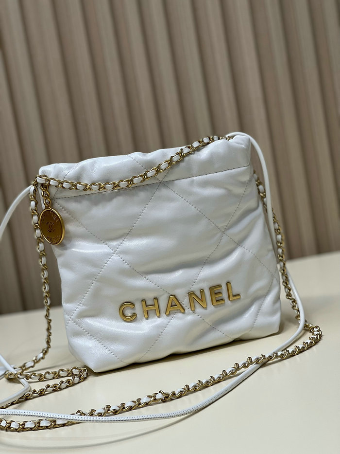 Chanel 22 Mini Handbag White AS3980