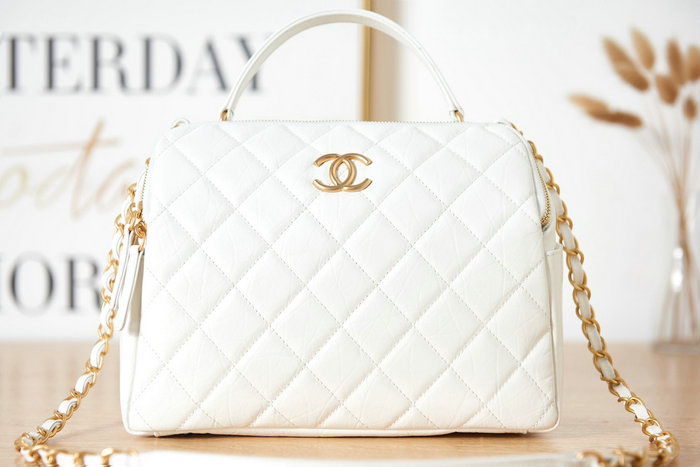 Chanel Bowling Bag White AS3740