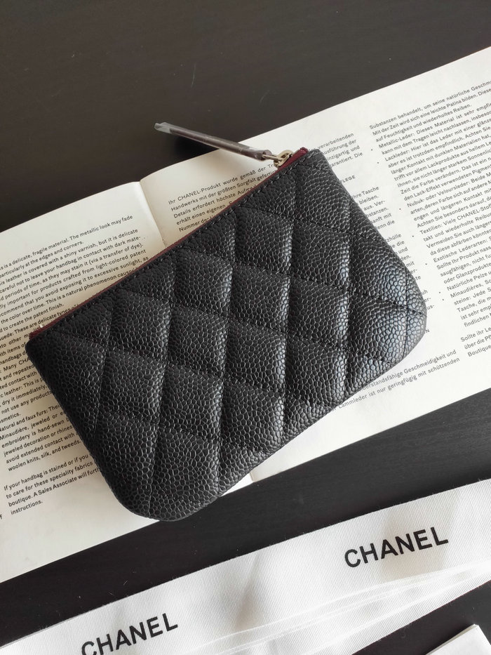 Chanel Caviar Wallet Black AP82365