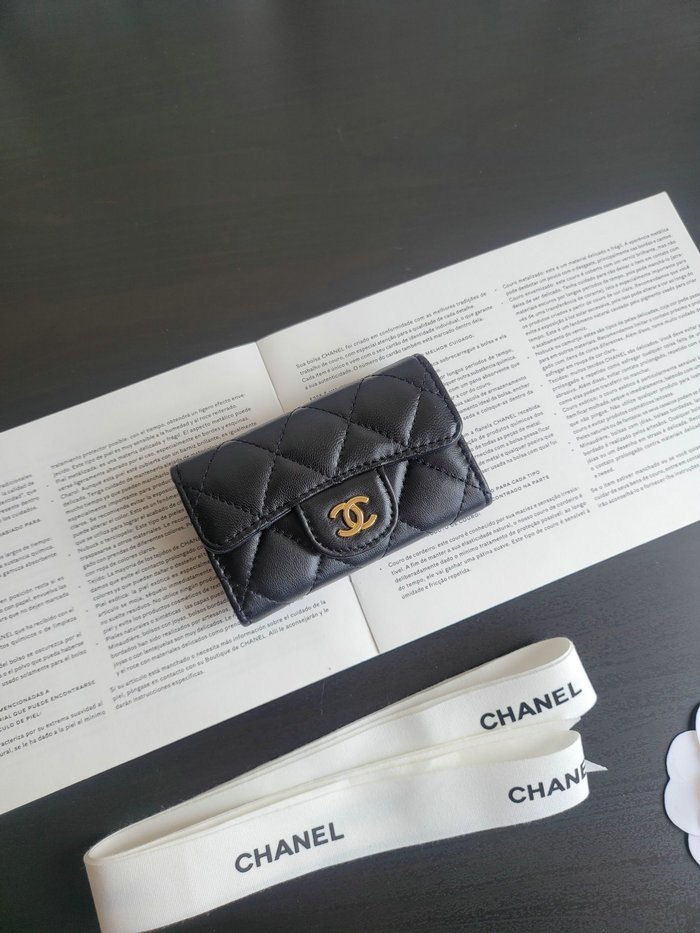 Chanel Lambskin KEY HOLDER Black AP80799