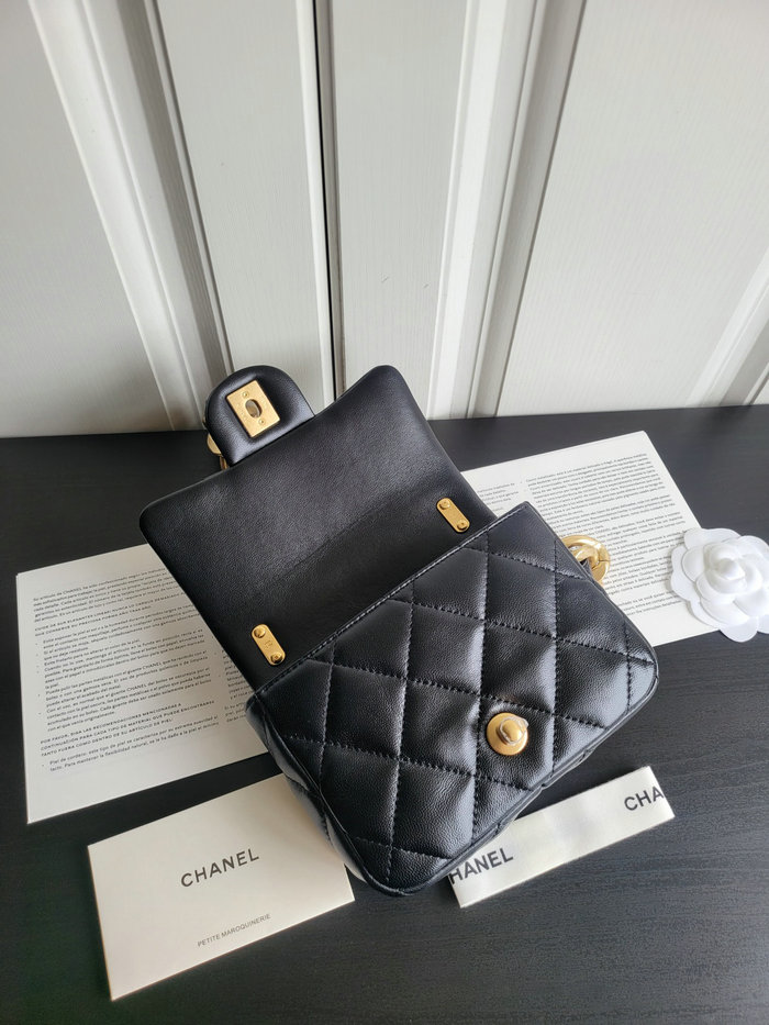 Chanel Lambskin Mini Flap Bag Black AS3213