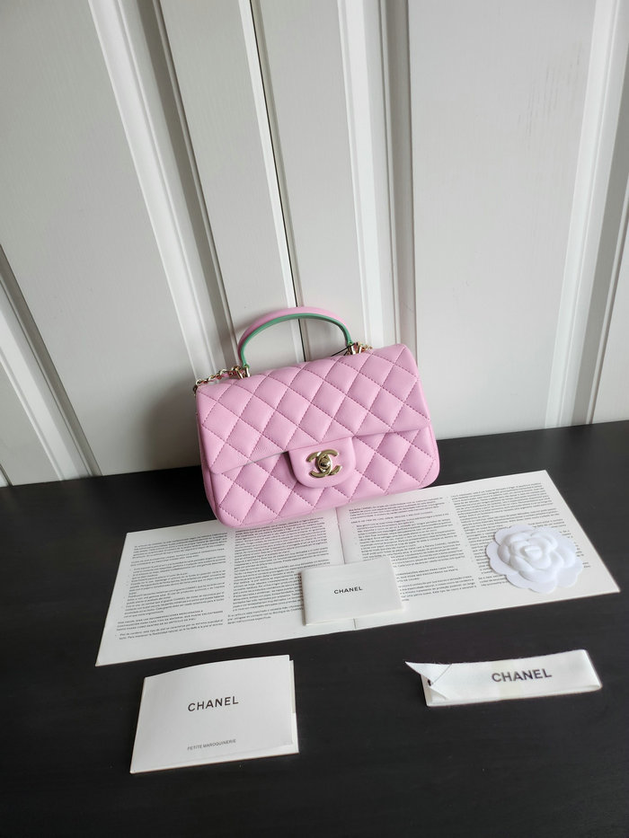 Chanel Small Flap Shoulder Bag Pink AS2431