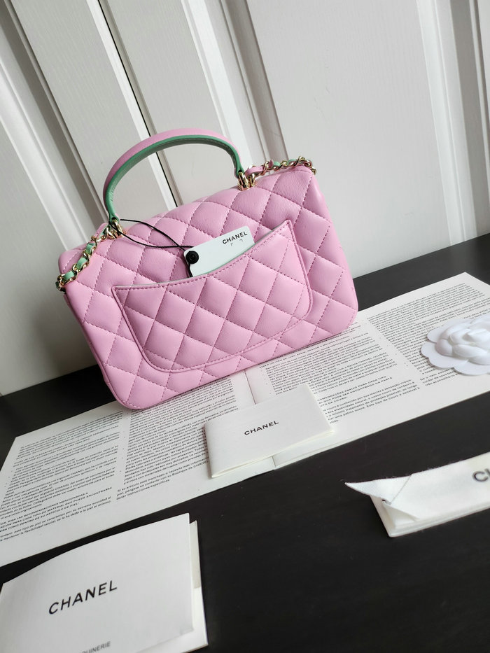 Chanel Small Flap Shoulder Bag Pink AS2431