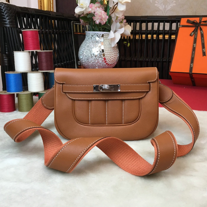 Hermes Swift Leather Berline Bag Brown H04121