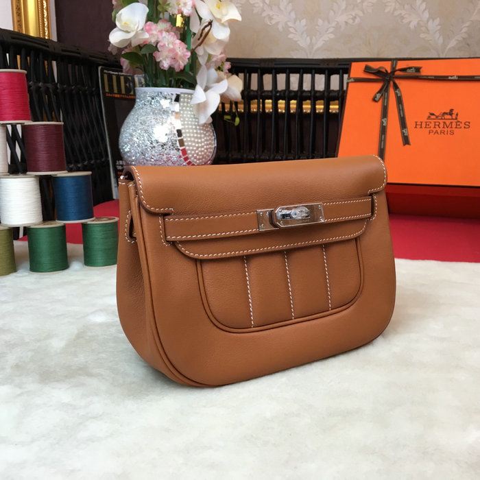 Hermes Swift Leather Berline Bag Brown H04121