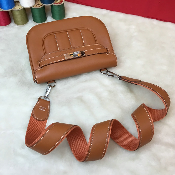 Hermes Swift Leather Berline Bag Brown H04121