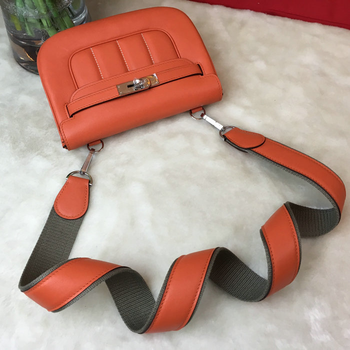 Hermes Swift Leather Berline Bag Orange H04121