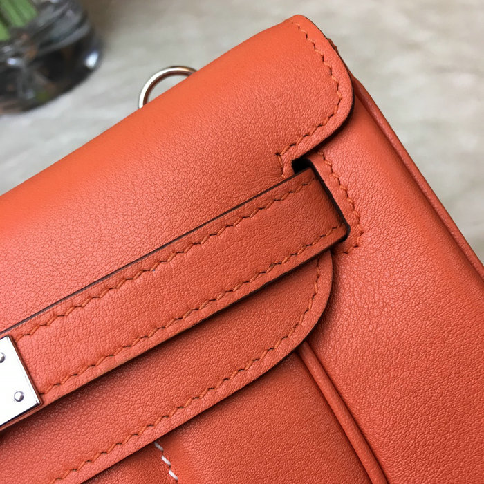 Hermes Swift Leather Berline Bag Orange H04121