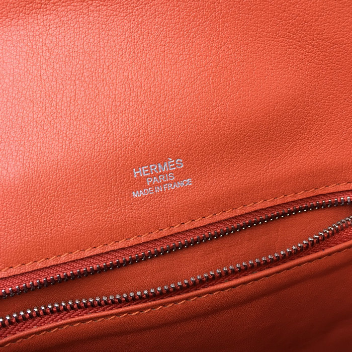 Hermes Swift Leather Berline Bag Orange H04121