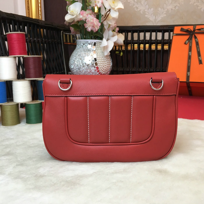 Hermes Swift Leather Berline Bag Red H04121