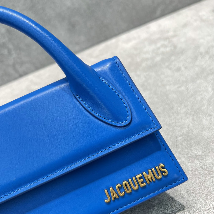 Jacquemus Calfskin Le Chiquito Long Handbag Blue J2053