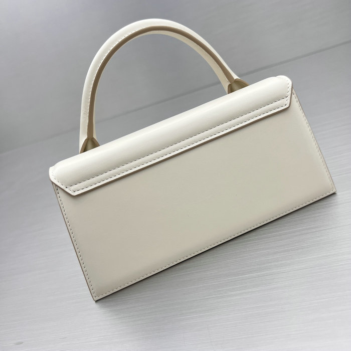 Jacquemus Calfskin Le Chiquito Long Handbag Off-white J2053