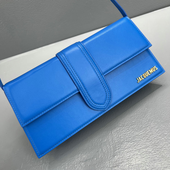 Jacquemus Le Bambino Long Calfskin shoulder bag Blue JB2036