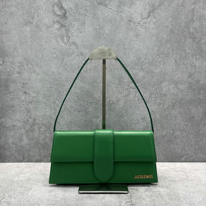 Jacquemus Le Bambino Long Calfskin shoulder bag Green JB2036