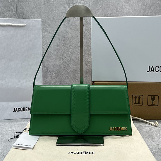 Jacquemus Le Bambino Long Calfskin shoulder bag Green JB2036