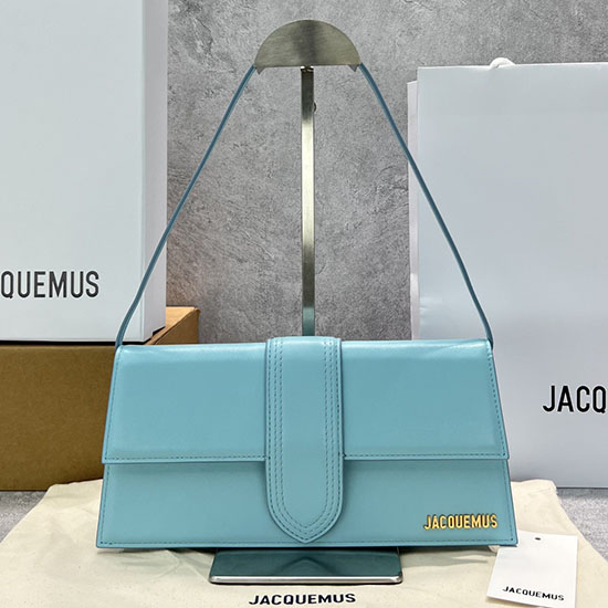 Jacquemus Le Bambino Long Calfskin shoulder bag Light Blue JB2036