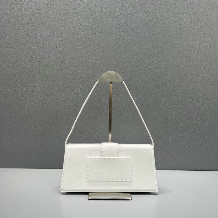 Jacquemus Le Bambino Long Calfskin shoulder bag White JB2036