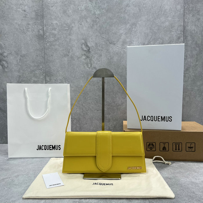 Jacquemus Le Bambino Long Calfskin shoulder bag Yellow JB2036