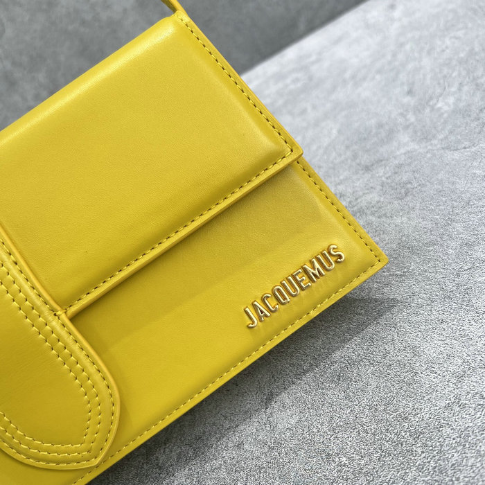 Jacquemus Le Bambino Long Calfskin shoulder bag Yellow JB2036