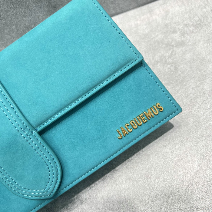 Jacquemus Le Bambino Long Suede shoulder bag Skyblue JB2036