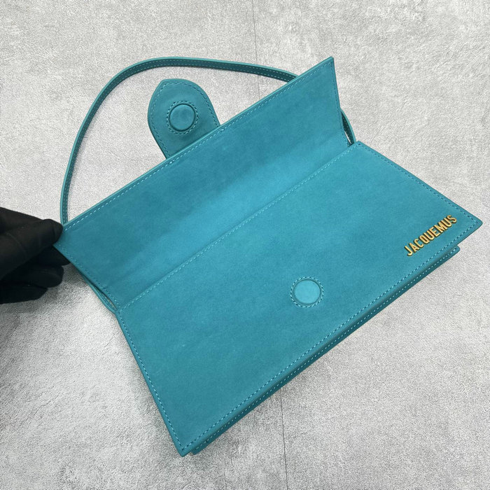 Jacquemus Le Bambino Long Suede shoulder bag Skyblue JB2036